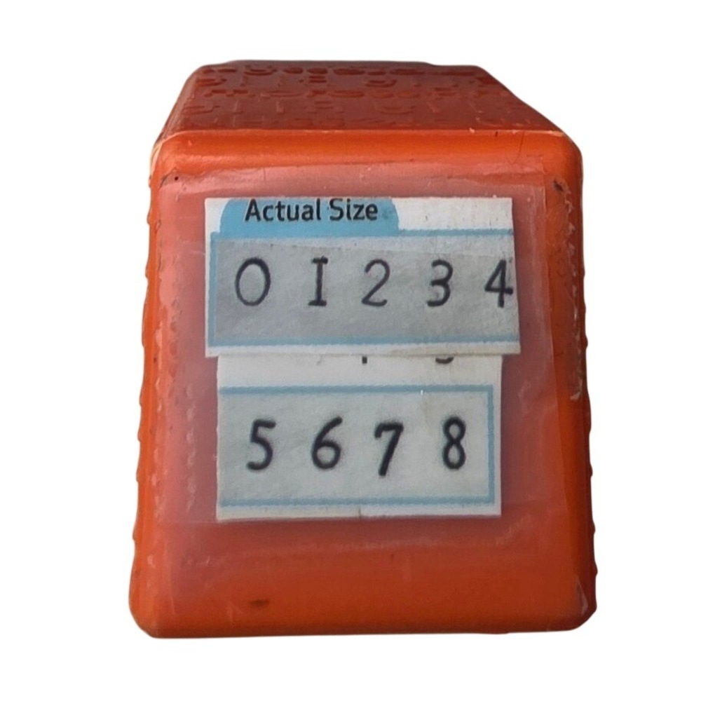 ImpressArt Metal Stamping Kit Number Stamps 0-8 with Orange Storage Case K2